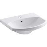 KOHLER K-2363-1-0 Cimarron Bathroom Sink Basin, White