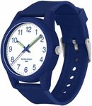 TENOCK Kids Analog Watches for Boys 50M Waterproof Kids Watches Learning Time Children Watch Easy to Read Great Birthday Gifts for Ages 4-12 Kids Blue