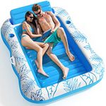 BAIAI Inflatable Tanning Pool Lounger Float - Tub Sunbathing Pool Lounge Raft Floatie Toys Mat - Water Filled Tanning Bed Pad for Adult Blow Up Kiddie Pool Kids Ball Pit Pool (XL)