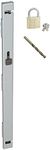 File Locking Bar - Gray with Drill Bit and Master Lock Keyed Padlock Included - 22.5" Long - for use on a 2 Drawer File Cabinet