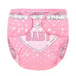 Littleforbig Washable Adjustable Reusable Waterproof Cloth Adult Diaper Wrap Cover One Size - Blushing Baby