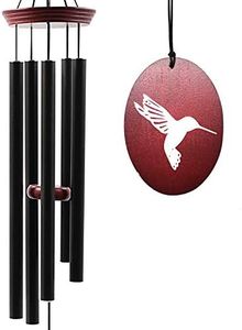 Hummingbird Outdoor Wind Chimes - 33" Tall, Tuned Melody, Memorial Gift for Mom/Grandma, Weather-Resistant, Perfect Decoration for Patio, Garden, Yard & Indoors