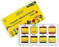 Azafran Organic Crayons - Non-Toxic, Jumbo Size for Easy Grip and Smooth Coloring - Ideal for Toddlers - Trustworthy Quality