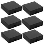 6 Packs Jewelry Gift Box, 3.5x3.5x1.2Inch Mini Gift Boxes with Lids, Cardboard Jewelry Boxes for Bracelets Necklaces Earrings Ring Jewelry Gift (black)