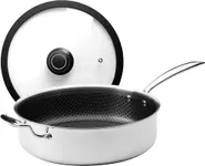 Black Cube Frieling Quick Release Nonstick Sauté Pan with Lid - 11-Inch/4.5 Quart Induction Cookware - Deep Frying Pan/Skillet for Kitchen - Hybrid Cookware - Deep Skillet Nonstick with Lid