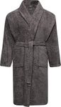 Adore Home 100% Cotton Terry Towelling Shawl Collar Bathrobe -XXX-Large,Slate