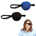 Eye Patch 2 Pairs Eye Patch for Adults, Adjustable Eye Patch Buckle Ideal for Strabismus, Surgery Recovery, Comfortable Eye Patches Fits Left & Right Eye