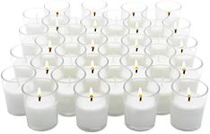 Royal Imports Unscented Clear Glass Votive Candles, Long 12 Hour Burn Time, for Home, Spa, Wedding, Birthday, Holiday, Restaurant, Party, Birthday, 36 Pack