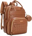 BabbleRoo Leather Diaper Bag Backpa