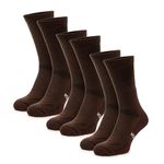 Merino Wool Hiking Socks - Premium Sport Socks For Men and Women - 85% Wool Hike Socks Unisex (Brown Pack of 3, 4-8)