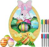 Easter Egg Decorator Kit, Egg Painting Kit with Egg Spinner, Easter Egg Coloring Kits with 3 DYE Eggs, 8 Colorful Quick Drying Markers, DIY Easter Eggs Painting Decorating for Kids Gifts