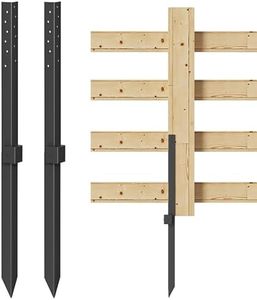 Fence Post Repair Kit, Flymer 2 Pack Fence Post Anchor, Heavy Duty Fence Stakes for 4x4 Fence Post Repair