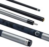 POWERGLIDE One 2-Piece Pool Cue Stick | Emanate | Carbon Fibre & Fibreglass | Ultra Smooth Gloss Matte Grip | Full Size 57" | 10 mm Tip