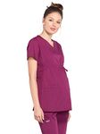 Cherokee Workwear Professionals WW685 Women's Maternity Mock Wrap Solid Scrub Top