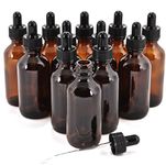 Vivaplex, 12, Amber, 2 oz Glass Bottles, With Glass Eye Droppers