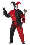 California Costumes Women's Evil Jester Costume,Black/Red,P (48-52)