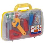 PETERKIN | Classic Children's Tool Set in Carry Case | 14 piece, brightly coloured, plastic tool set in a sturdy 30cm carry case | RolePlay Toys | Ages 3+, Yellow