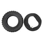 Focket 3.50 8 Inch Tire and Inner Tube with Bent Valve Stem, Rubber Inner Tube Tire, Front and Rear Tires for Suzuki MT50, for MT1(1971‑1975) Mini Trail Bike, Lawn Mowers