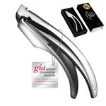No Peeling Required Garlic Press Stainless Steel with Detachable Handle for Fine Mincing - Premium Garlic Mincer Tool, Rust-Proof, Easy to Clean, Dishwasher Safe Garlic Crusher with 5-Year Warranty
