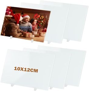 WANZELONYO Sublimation Glass Photo Blanks 6 PCS 10x12 Inch for DIY Crystal Sheets Plaque 4MM/0.15 Inch Thickness