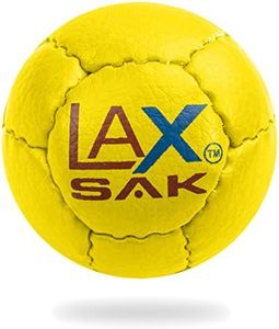 Lax Sak Soft Practice Lacrosse Balls - Same Weight & Size as a Regulation Lacrosse Balls, Great for Indoor & Outdoor Practices, Less Bounce & Minimal Rebounds - Yellow, 1 Pack