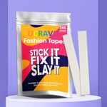 UCRAVO 288 Strip Double Sided Tape for Clothes, Beauty Clothing Tape for Women, Clothing Tape and Body Tape for Skin, All Day Strength Tape Adhesive, Invisible and Transparent Tape for All Skin Shades