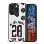 Customize Phone Cases Soccer Textures Personalized Name & Number Design for Boy and Girl Aesthetic to for iPhone 11 12 13 14 15 16 for Samsung S20 S21 S22 S23 S24 Note 10 20 Pixel 4 5 6 7