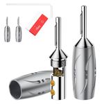 Viborg VB402R Pure Copper Speaker Banana Plugs (4pcs/Set) Rhodium Plated, Hi End Red Copper Audio Banana Connectors for HiFi Speaker Cable Wire DIY