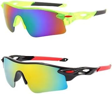 Swanoble UV400 2 Sports Sunglasses for Kids Cycling,Light frame Sunglasses for Boys Girls,Youth Softball Baseball Golf