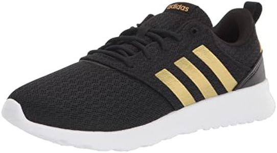 adidas mens QT RACER 2.0 Cross Trainer, black/gold metallic white, 10 US