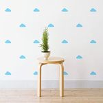 GADGETSWRAP Mini Clouds Wall Decal (1pcs = 8cm x 4.3cm, Total 52 Pcs) for Home Office Wall Decoration Vinyl Decal Sticker