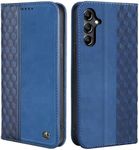 CXTCASE Case for Samsung Galaxy A15, Shockproof PU Leather Flip Folio Cover with Card Slots, Magnetic Wallet Case for Samsung Galaxy A15, Blue