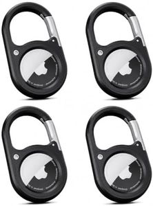 4Pack for Apple AirTag(1st & 2nd) Secure Holder with Carabiner
