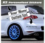 Custom Text Car Sticker Personalised Name Decal Lettering Stickers Van Sign Writing Window Bumper Vehicle Shop Vinyl Decals