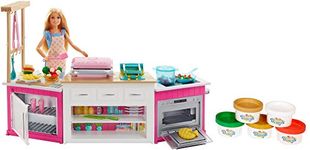 Barbie Careers Ultimate Kitchen with doll playset, cooking and baking toy with playdough, toy for children 4 to 9 years FRH73