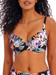 Freya Women's Kamala Bay Underwire Plunge Bikini Top, Midnight, 32G