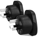 kwmobile Travel Adapter Australia Type I (Pack of 2) - Universal Plug Adaptor - UK to Australia, China, New Zealand, Papua New Guinea and More - Black