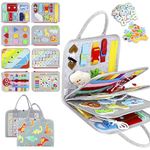 Esjay Busy Board for Toddlers, Montessori Toys for Boys Girls, Busy Book Sensory Board Learning Toys for Fine Motor Skills, Birthday Gifts Boys Girls Toddler, Travel Activities Toys for Airplane Car