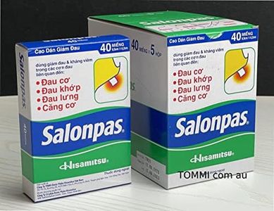 Salonpas Pain Relief Patch Hisamitsu 5 Packs 200 Patches temporally Relieves Pains & Aches from Back Pain, Shoulder Pain, Muscle Pain, Arthritis, Bruises, Sprains