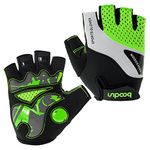 BOODUN Cycling Gloves for Men/Women Half Finger Cycling Gloves Breathable Non-slip Gloves - Green - M