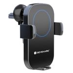 SEVENAIRE CH07 Wireless Charger for Car, 15W Fast Charging, Dash/Windshield & AC Mounts, Mobile Holder with Wireless Charing, Auto-Clamping, Compatible with iPhone, Samsung, Pixel & Other Qi Phones