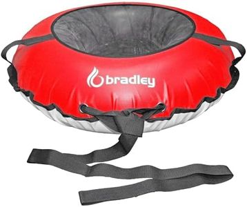 Bradley Snow Tubes: 42-Inch Heavy Duty Inflatable Sledding Tubes with or Without Padded Saucer Sled - Elevate Your Snow Fun! Best Sledding Adventure Tubes for Adults Red