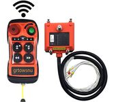 4 Buttons 12-24V AC/DC AC Wireless Crane Remote Control Industrial Radio Controller for Electric Chain Hoist Overhead Tower Bridge Lifting Crane Transmitter and Receiver