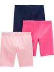 Simple Joys by Carter's Toddler Girls' 3-Pack Bike Shorts, Pink, Navy, 3T