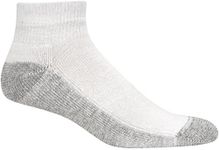 Fruit of the Loom Men's 6 Pack Ankle Socks, White, Shoe Size 6-12/Sock Size 10-13