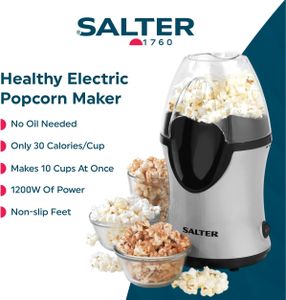 Salter Electric Popcorn Maker – Hot Air Popper for Healthy Snacks