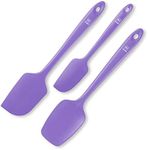 DI ORO Silicone Spatula Set - Rubber Kitchen Spatulas for Baking, Cooking, & Mixing - 600°F Heat-Resistant & BPA Free Silicone Scraper Spatulas for Nonstick Cookware - Dishwasher Safe (3pc, Lavender)