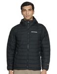 Columbia Mens Powder Lite II Hooded Jacket, Black, L