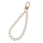 SHILPMART Glass Keychain For Handbag, Wallet, Case, White Pearl