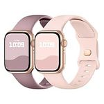 Adepoy 2 Pack Strap Compatible with Apple Watch Straps 49mm 45mm 44mm 42mm 41mm 40mm 38mm, Soft Silicone Sport Wristbands Band with Classic Clasp for iWatch Series 9 8 Ultra SE 7 6 5 4 3 2 1 Ultra 2